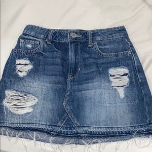 hollister denim skirt